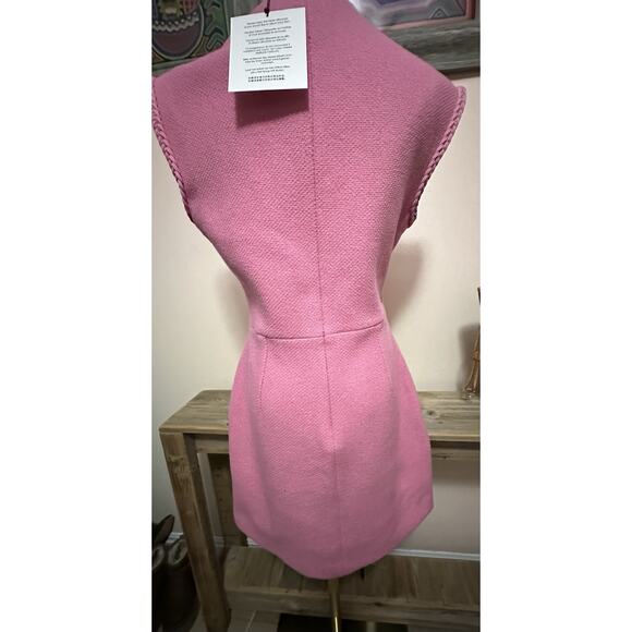 NWT Maje Rapela Tweed Pink Mini Dress Size 8 Medium NEW - Picture 2 of 9